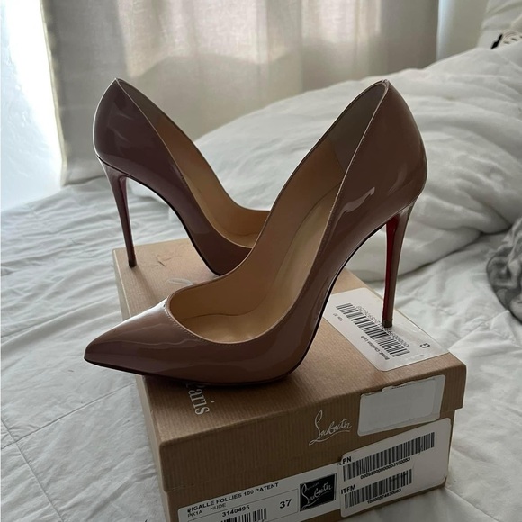 CHRISTIAN LOUBOUTIN NUDE PIGALLE 100- Size 37 - Picture 5 of 5